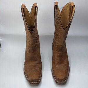 Moonshine Spirit Men’s Size 8.5 Brown/Tan Leather Square Toe Cowboy Boots